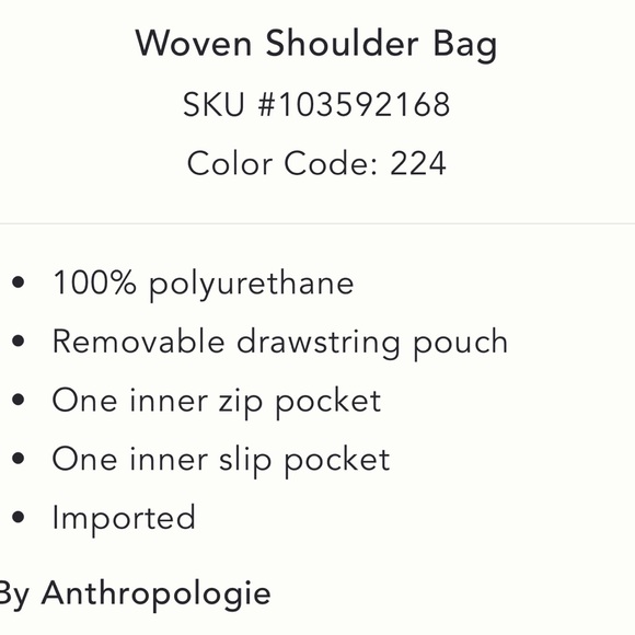 Anthropologie Woven Shoulder Bag- nwt - Picture 7 of 7